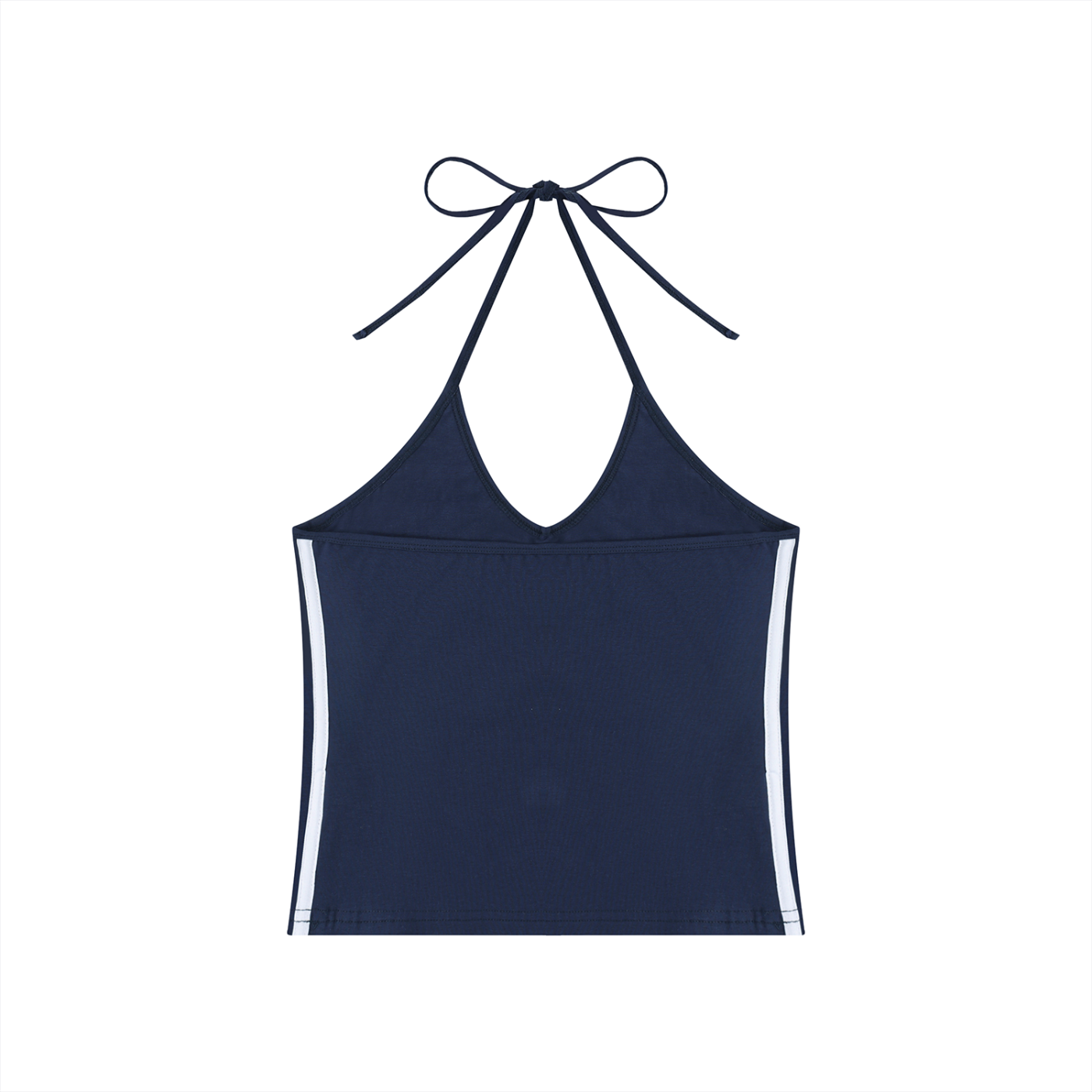 New Mode Women's Color Block Halter Crop Tank Top