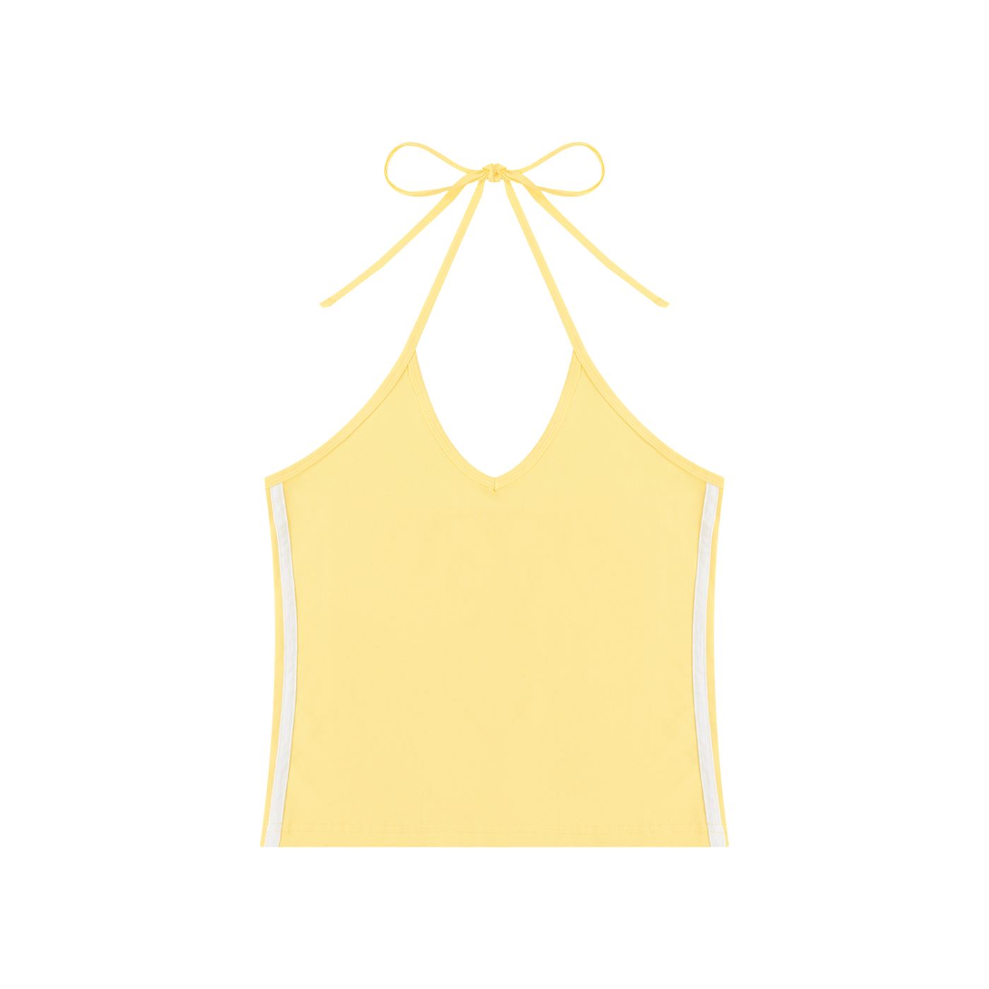 New Mode Women's Color Block Halter Crop Tank Top