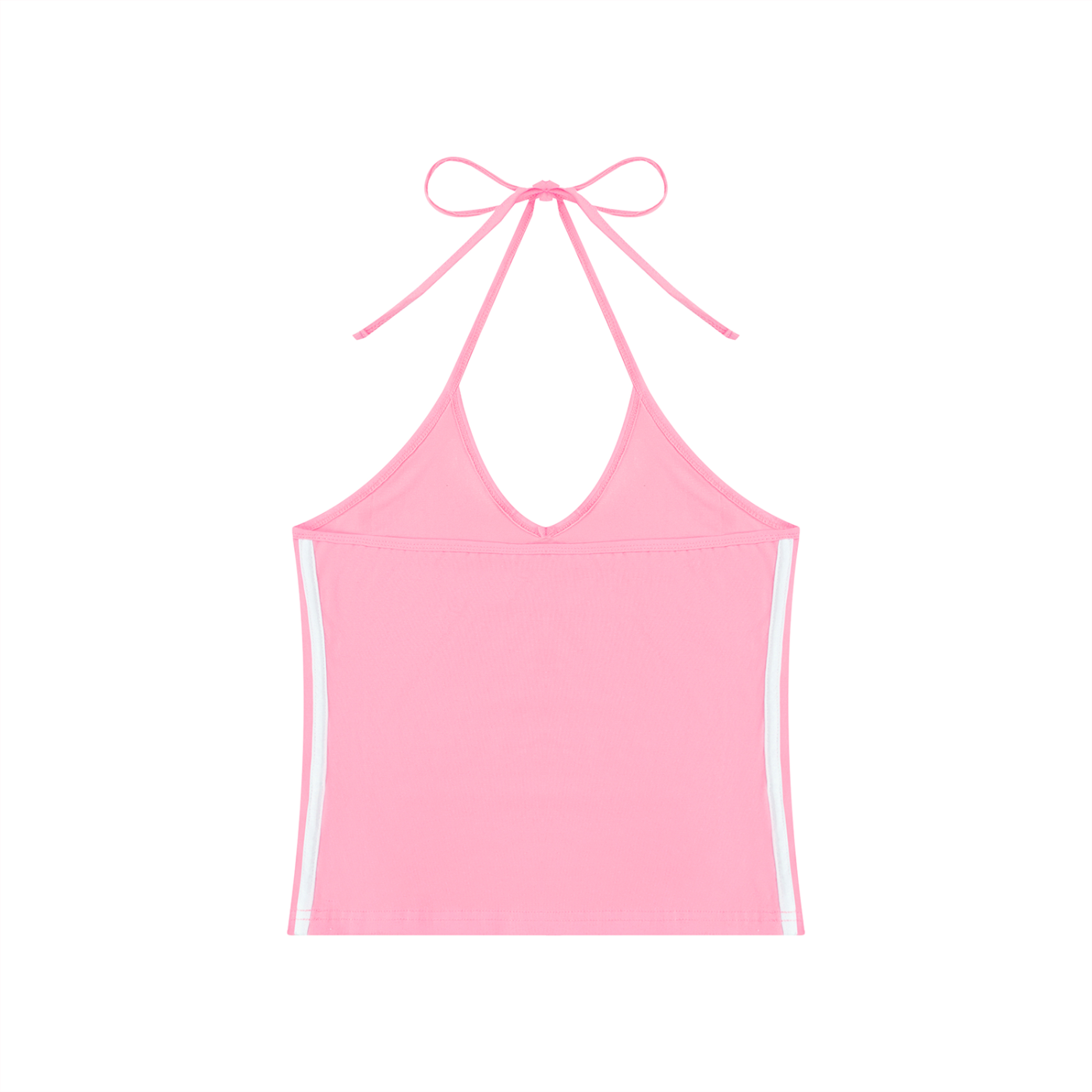 New Mode Women's Color Block Halter Crop Tank Top