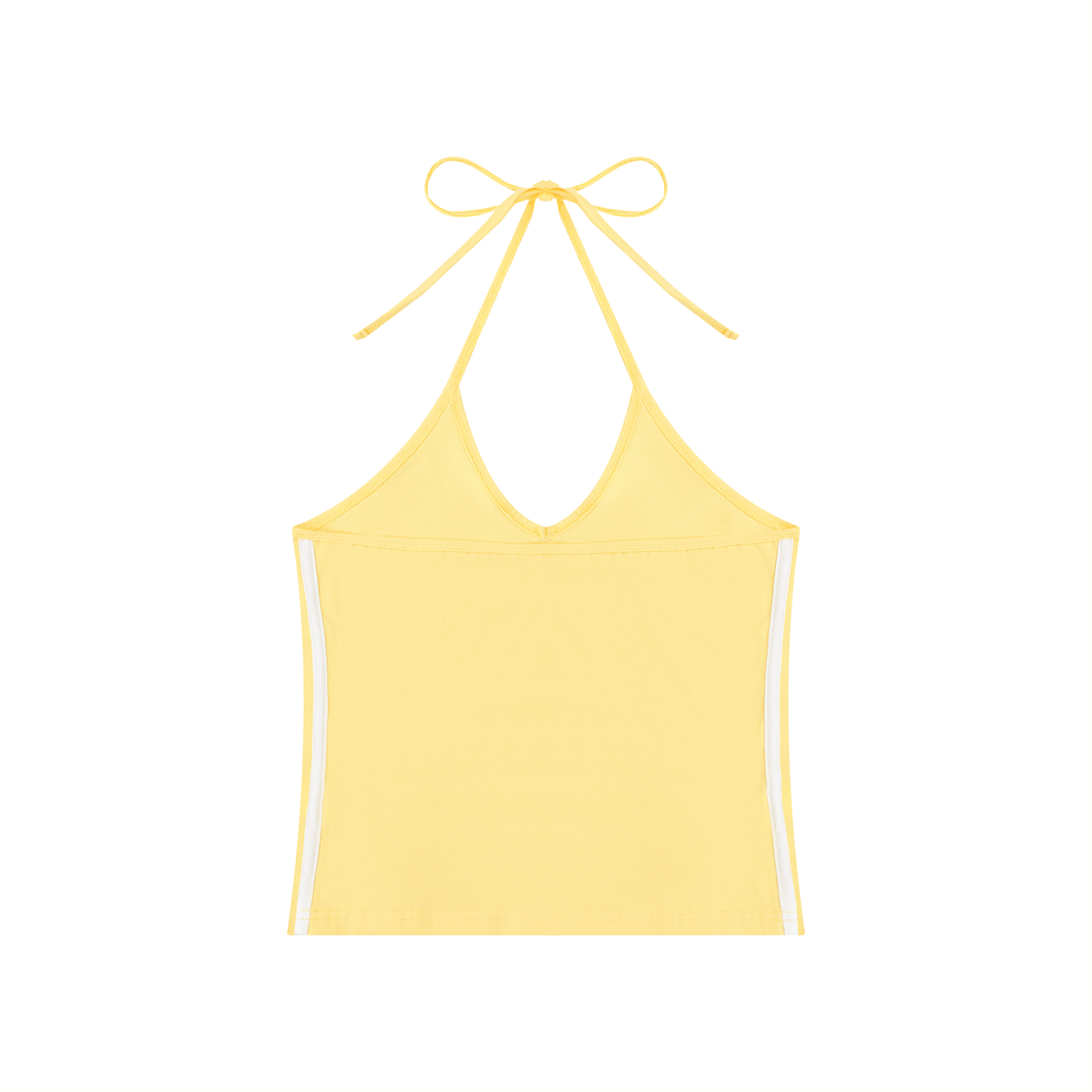 New Mode Women's Color Block Halter Crop Tank Top